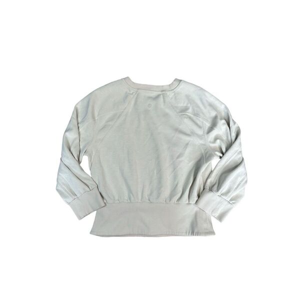 Lululemon Softstreme Ribbed-Hem Pullover Crewneck Sweater Top Natural Ivory 6 - Picture 3 of 11